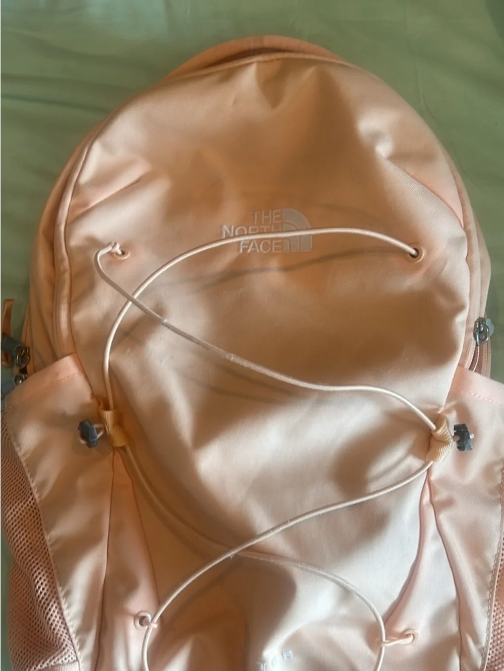 The North Face Light Peach Everyday Backpack with Front Bungee